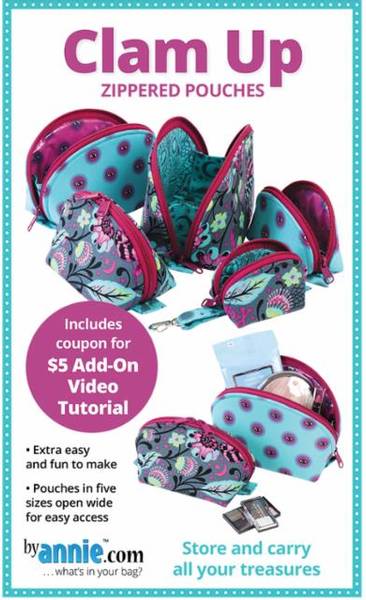 ByAnnie Clam Up Zippered Pouches Mnster
